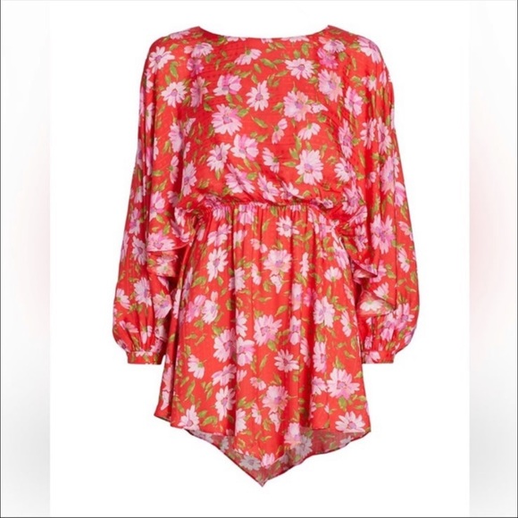 Love Shack Fancy Anila Dress - mambo red size small - Picture 3 of 11